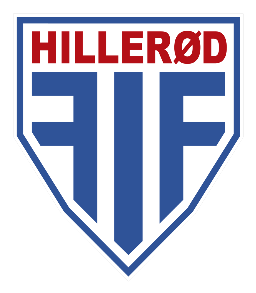 Hillerød Fodbold klublogo i rød og blå